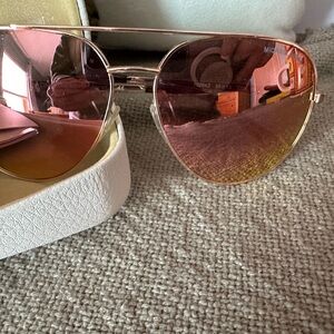 Michael Kors Pink Gold Aviator Sunglasses